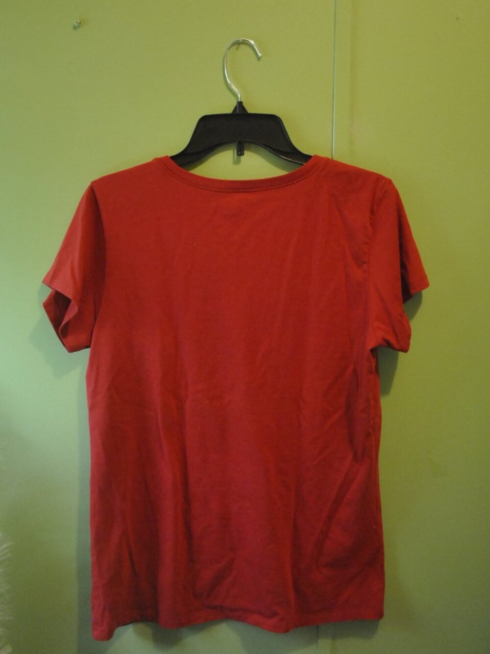Kansas City Chiefs ’47 Brand Womens Large Red V Neck NFL T Shirt Tee 140 - Picture 8 of 8